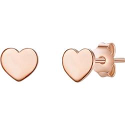 Glanzstücke München Srebrne kolczyki sztyfty Serce srebro wysokiej próby żółte złoto Kolczyki 1 ct Damski
