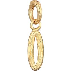 Elli Damska zawieszka Litera O Organic Look ze srebra próby 925 Sterling Silver pozłacanego Wisiorki 1 ct Damski