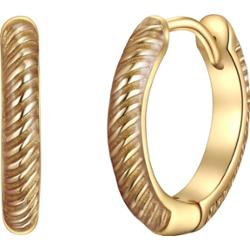 Glanzstücke München Srebrne kolczyki kreole srebro wysokiej próby żółte złoto Kolczyki koła 1 ct Damski