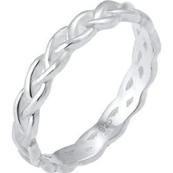 Elli Damski pleciony węzeł nieskończoności Trend w srebrze 925 Sterling Silver Pierścionki 1 ct