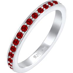 Elli Damska obrączka Memoire z kryształami w srebrze próby 925 Sterling Silver Pierścionki 1 ct Damski