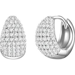 Glanzstücke München Srebrne kolczyki kreole srebro wysokiej próby Cyrkonia srebrny Kolczyki koła 1 ct Damski