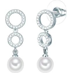 Lulu & Jane Mosiadz Kryształ szklany Sztuczna perła Kolczyki 1 ct Damski
