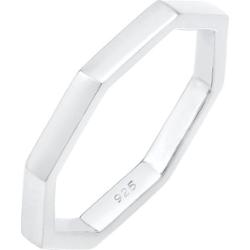 Elli Damski Pinky ośmiokątny Geo Look w srebrze próby 925 Sterling Silver Pierścionki 1 ct