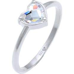 Elli Damskie serce zaręczyny z kryształem srebro 925 Sterling Silver Pierścionki 1 ct