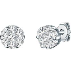 Trilani Srebrne kolczyki sztyfty srebro wysokiej próby Cyrkonia srebrny Kolczyki 1 ct Damski