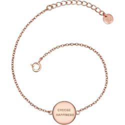 Glanzstücke München Srebrna bransoleta CHOOSE HAPPINESS srebro wysokiej próby różowe złoto Bransoletki 1 ct Damski