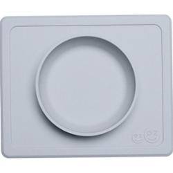 EZPZ EZPZ Silikonowa miseczka z podkładką 2w1 Mini Bowl pastelowa szarość Akcesoria 1 ct