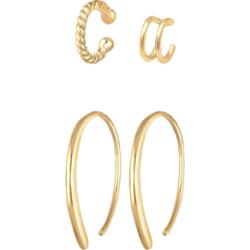 Elli Creole Earcuff Set Basic Blogger Trend 925 Silver Kolczyki 1 ct Damski