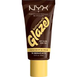 NYX Professional Makeup Buttermelt Glaze, Tint do twarzy z SPF 30 Podkłady 30 ml 10W - CHOCOLATE BUTTA
