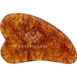 Crystallove Płytka do masażu twarzy gua sha z bursztynu koniak Urządzenia do masażu twarzy 1 ct