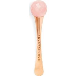 Crystallove Masażer pod oczy 3D z kwarcem różowym i aplikator kremu Urządzenia do masażu twarzy 1 ct Damski