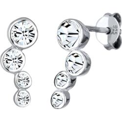 Elli Damskie kolczyki sztyfty Basic Geo z kryształami, srebro próby 925 Sterling Silver Kolczyki 1 ct