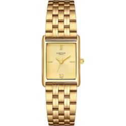 Glanzstücke München Zegarek na reke ze stali nierdzewnej w kolorze zlotym Zegarki damskie 1 ct Damski