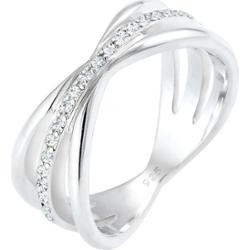 Elli PREMIUM Pierścionek damski Blogger z kryształkami ze srebra próby 925 Pierścionki 1 ct Damski