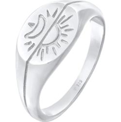 Elli Damski sygnet Słońce Księżyc Astro Boho Trend Blogger w srebrze 925 Sterling Silver Pierścionki 1 ct