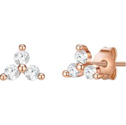 Glanzstücke München Srebrne kolczyki sztyfty srebro wysokiej próby Cyrkonia żółte złoto Kolczyki 1 ct Damski