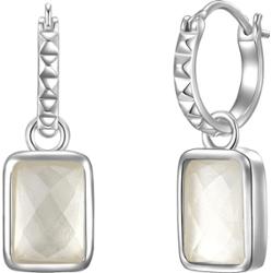 Glanzstücke München Kolczyki wiszące srebrne srebro wysokiej próby Kwarc różowy srebrny 1 ct Damski