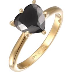 Elli Damski soliter zaręczynowy miłość z cyrkonią kryształami w srebrze 925 Sterling Silver Pierścionki 1 ct