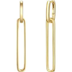 Glanzstücke München Kolczyki z Srebro wysokiej próby w Żółte złoto Kolczyki koła 1 ct Damski