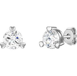 Glanzstücke München Srebrne kolczyki sztyfty Serce srebro wysokiej próby Cyrkonia srebrny Kolczyki 1 ct Damski