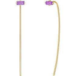 Glanzstücke München Kolczyki wiszące srebrne srebro wysokiej próby Cyrkonia różowe złoto 1 ct Damski