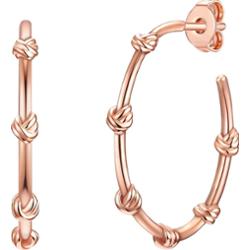 Glanzstücke München Srebrne kolczyki kreole srebro wysokiej próby różowe złoto Kolczyki koła 1 ct Damski