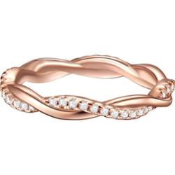 Trilani Srebrny pierścionek srebro wysokiej próby Cyrkonia różowe złoto Pierścionki 1 ct Damski