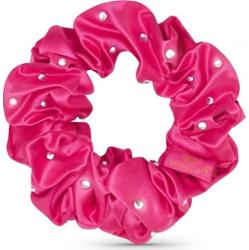 Crystallove Gumka do włosów z jedwabiu z kryształkami – hot pink Gumki do włosów 1 ct Damski
