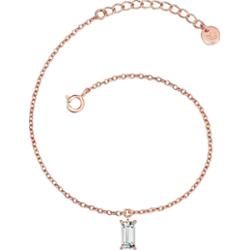 Glanzstücke München Srebrna bransoleta srebro wysokiej próby Cyrkonia różowe złoto Bransoletki 1 ct Damski