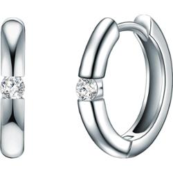 Trilani Srebrne kolczyki kreole srebro wysokiej próby Cyrkonia srebrny Kolczyki koła 1 ct Damski