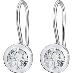 Rafaela Donata Kolczyki wiszące srebrne srebro wysokiej próby Cyrkonia srebrny 1 ct Damski