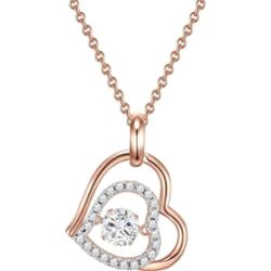 Rafaela Donata Naszyjnik srebrny srebro wysokiej próby Cyrkonia różowe złoto Naszyjniki 1 ct Damski