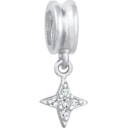 Nenalina Damski Charm gwiazda mieniąca się kryształami w srebrze próby 925 sterling silver Wisiorki 1 ct