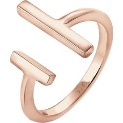 Elli Damski Geo rodowany Open Minimal ze srebra próby 925 Sterling Silver Pierścionki 1 ct