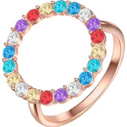 Lulu & Jane Okrag Mosiadz Zdobienie kryształkami Swarovski® Pierścionki 1 ct Damski