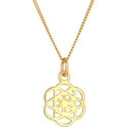Nenalina Damy Symbol Kwiat Życia Ornament Kwiat w 925 Srebrny Złoty Pozłacany Naszyjniki 1 ct Damski