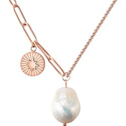 Valero Pearls Stal nierdzewna Perła hodowlana słodkowodna Naszyjniki 1 ct Damski