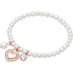Lulu & Jane Serce Stop metali Kryształ Sztuczna perła Bransoletki 1 ct Damski