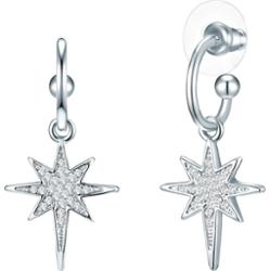 Lulu & Jane Gwiazda Stop metali Szkło Kolczyki 1 ct Damski