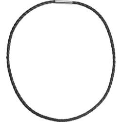 Rafaela Donata Skórzany naszyjnik Skóra naturalna czarny Naszyjniki 1 ct Damski