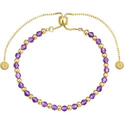 Glanzstücke München Srebrna bransoleta srebro wysokiej próby Ametyst żółte złoto Bransoletki 1 ct Damski