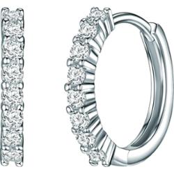 Rafaela Donata Srebrne kolczyki kreole srebro wysokiej próby Cyrkonia srebrny Kolczyki 1 ct Damski