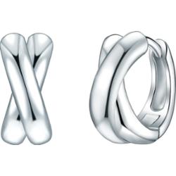 Rafaela Donata Srebrne kolczyki kreole srebro wysokiej próby srebrny Kolczyki 1 ct Damski