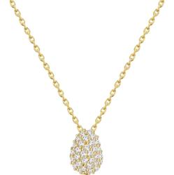 Glanzstücke München Naszyjnik srebrny srebro wysokiej próby Cyrkonia żółte złoto Naszyjniki 1 ct Damski