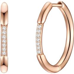 Glanzstücke München Srebrne kolczyki kreole srebro wysokiej próby Cyrkonia różowe złoto Kolczyki 1 ct Damski