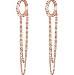 Glanzstücke München Srebrne kolczyki kreole srebro wysokiej próby Cyrkonia różowe złoto Kolczyki 1 ct Damski