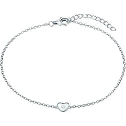 Rafaela Donata Srebrna bransoleta Serce srebro wysokiej próby Cyrkonia różowe złoto Bransoletki 1 ct Damski