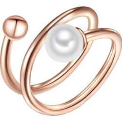 Lulu & Jane Srebro wysokiej pr óby Perła hodowlana słodkowodna Pierścionki 1 ct Damski