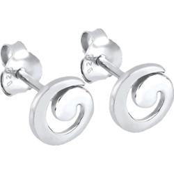 Elli Kolczyki sztyfty damskie Spiral Geo Basic Playful w srebrze próby 925 Sterling Silver 1 ct Damski